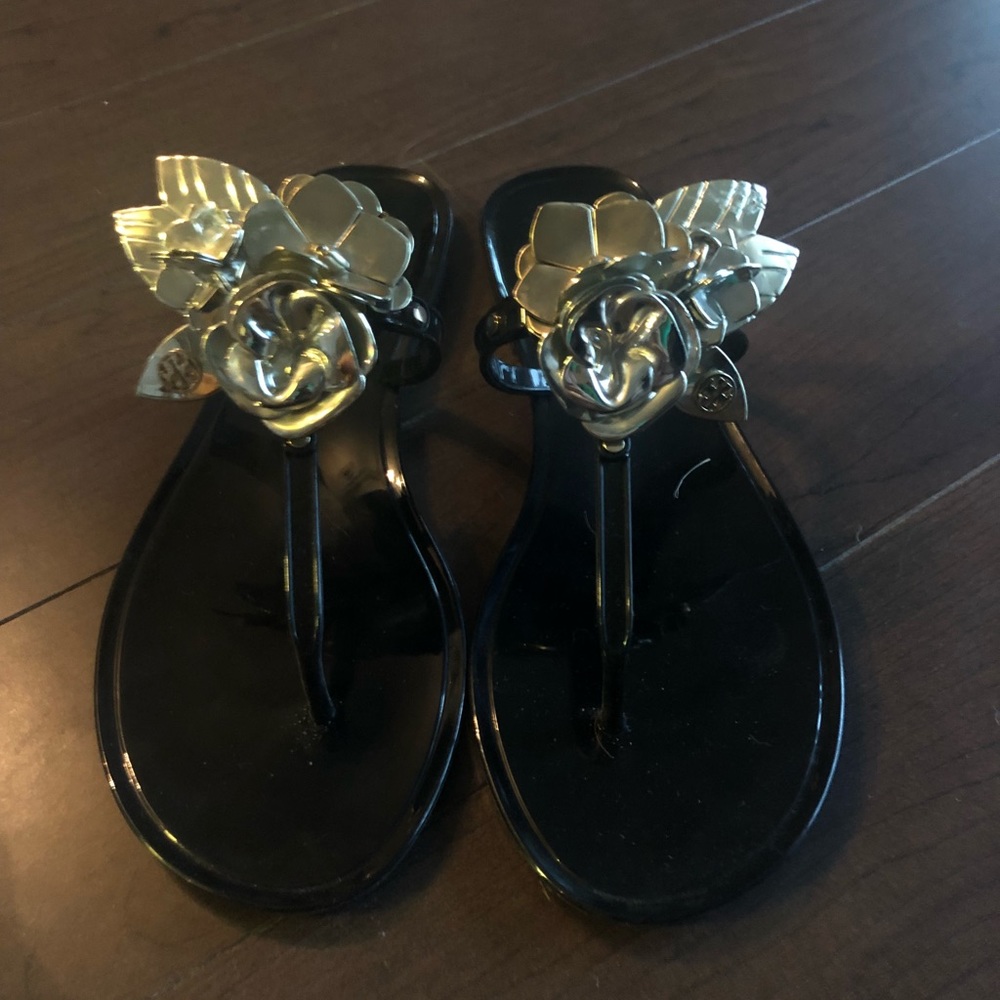 Tory Burch Sandals with Gold flower